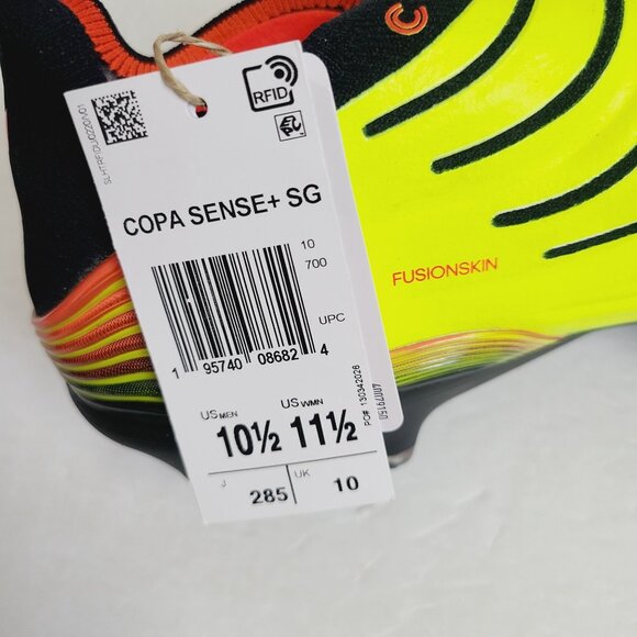 NEW Adidas Copa Sense+ SG Soccer Cleats GZ1358 Size 10.5 Solar Yellow main image 9